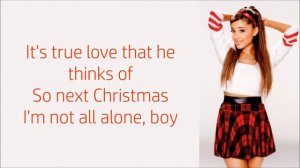 Ariana Grande ~ Santa Tell Me ~ Lyrics