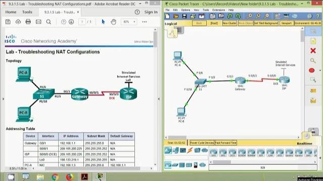 9.3.1.5 Lab - Troubleshooting NAT Configurations смотреть онлайн