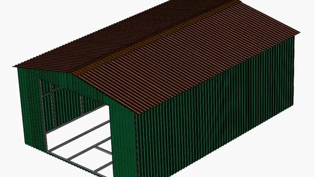 Как сделать гараж из металлопрофиля своими руками на даче... смотреть онлайн