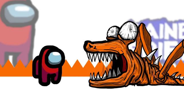 Mini Crewmate Kills Creepy Rainbow Friends Characters | Among Us смотреть онлайн