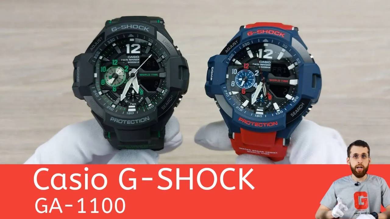 Gravitymaster с чётким мировым временем / Casio GA-1100-2A и Casio GA-1100-1A3