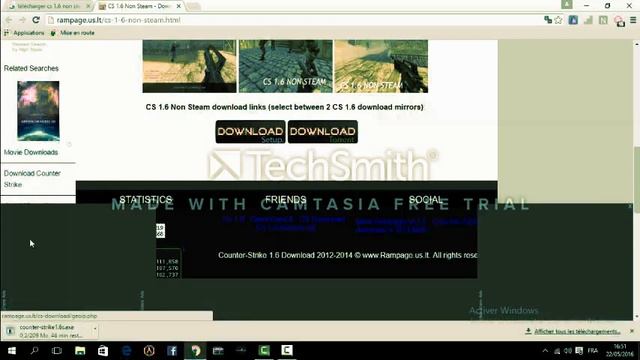 comment installer counter strike 1.6 warzone (No steam) смотреть онлайн