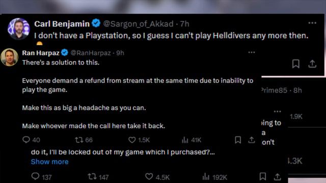 Helldivers 2 Community reaction to PSN Account Linking смотреть онлайн