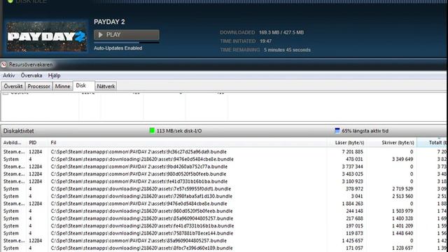 427.5Mb Payday 2 patch, the Steam update process... смотреть онлайн