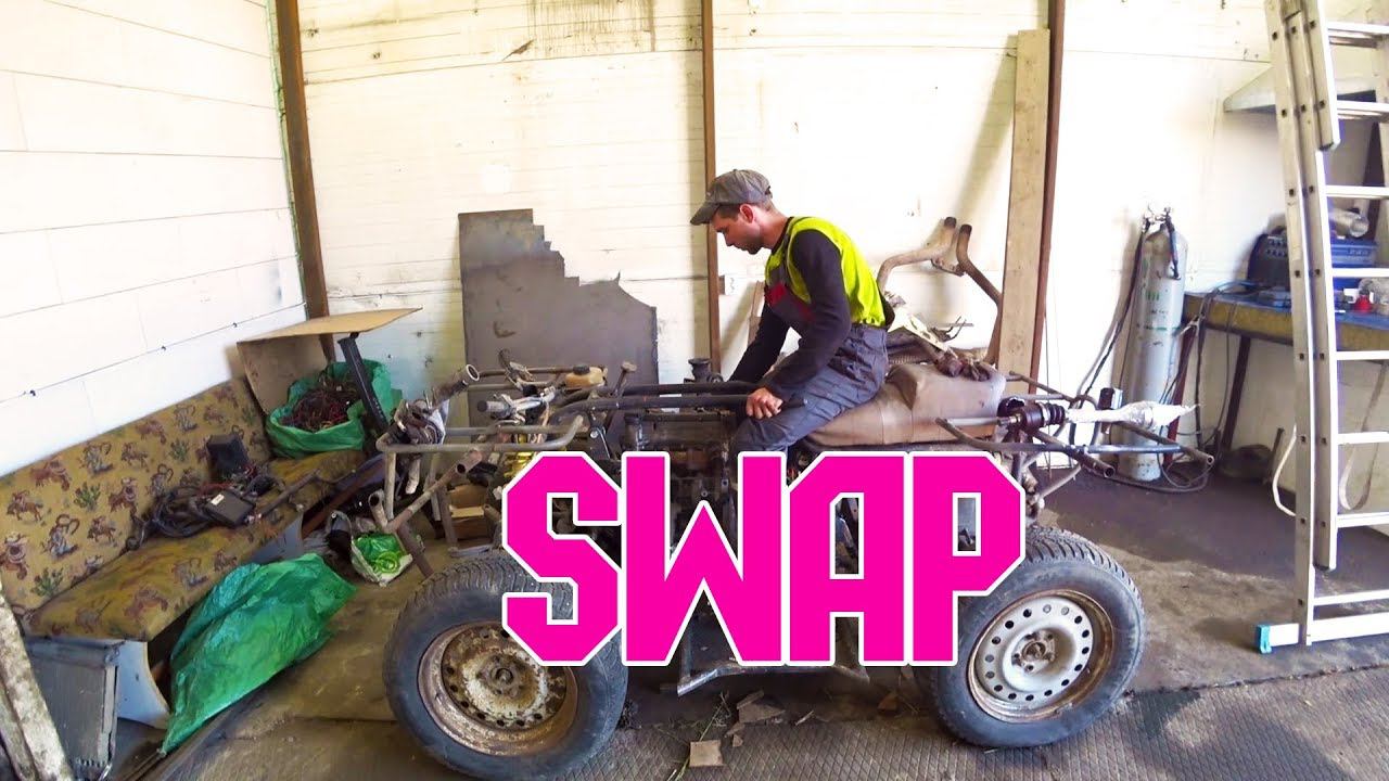 Чудо газель 2jz на МКПП.Самодельный КВАДРИК.Сломали полуось Z6