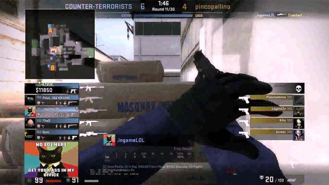 CS:GO - ACE on de_cache AWP/Five-SeveN/Zues kills 3xHS смотреть онлайн