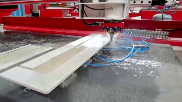 Обрабатывающий центр по камню с ЧПУ STONECUT MASTER 3319 | Шлифовка кромки искусственного камня