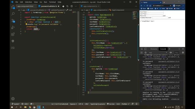 54.Forms - Part 9 - Form Validation - Create Custom Validators #3 - Master Angular Framework In Ara смотреть онлайн