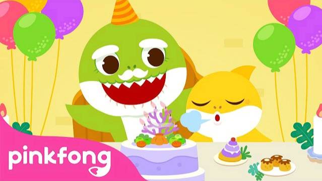 Happy Birthday Song (Retro Version) | Happy Birthday, Grandpa Shark! | Pinkfong Song for Kids смотреть онлайн