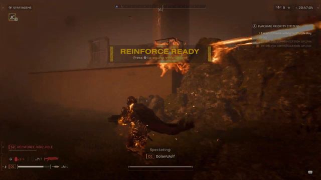 Helldivers 2 8K 60 FPS HDR DRAUPNIR EVACUATE PRIORITY CITIZENS Level 28 HELLDIVE WITH EXO-45 MECHS! смотреть онлайн