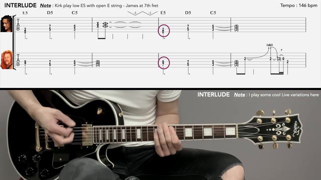 METALLICA - AM I EVIL ? (Guitar cover with TAB | Lesson) смотреть онлайн