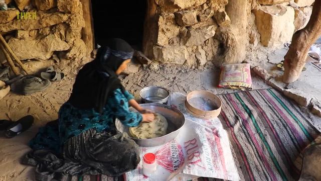 Nomadic Grandma Baking Bread Under Charcoal _ Nomadic & Village Lifestyle Of Iran