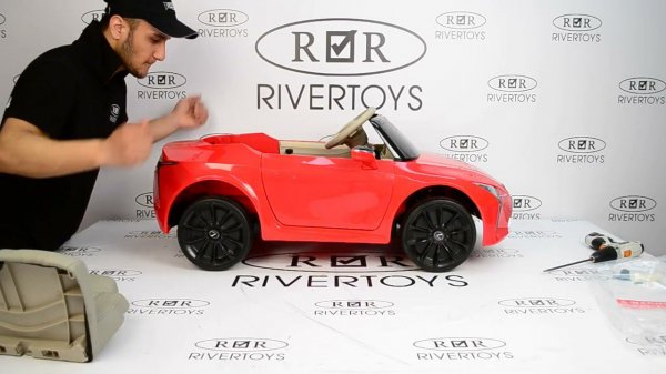 Детский электромобиль Lexus LC 500 (RiverToys, JE1618, сборка)