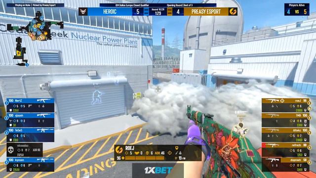Heroic vs. Preasy - Map 1 [Nuke] - IEM Dallas 2024 - CQ - Europe смотреть онлайн