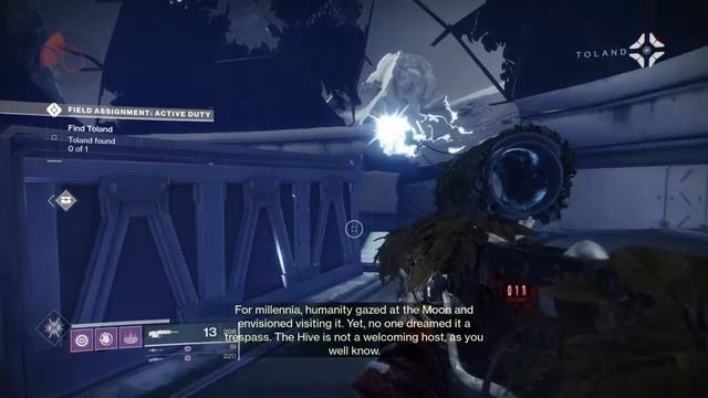 Toland Patrols | Archer's Line, Dome: "No One Dreamed it a Trespass" | Shadowkeep смотреть онлайн