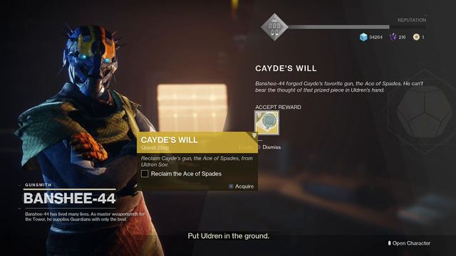 How to get Ace of Spades Exotic Quest | Banshee: "Put Uldren in the Ground! Get Ace 'Spades!" смотреть онлайн