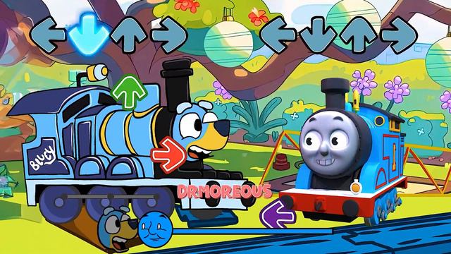 NEW 3D Baby Thomas VS ALL Bluey Engine (Can Can) - Friday Night Funkin' смотреть онлайн