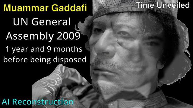 Muammar Gaddafi In English AI Reconstruction