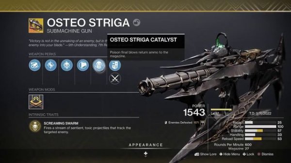 Osteo Striga Best PvE Build Destiny 2