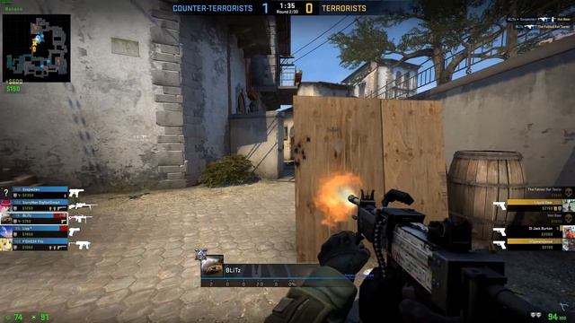 CSGO Negev Anti eco round Ace! on Inferno Banana смотреть онлайн