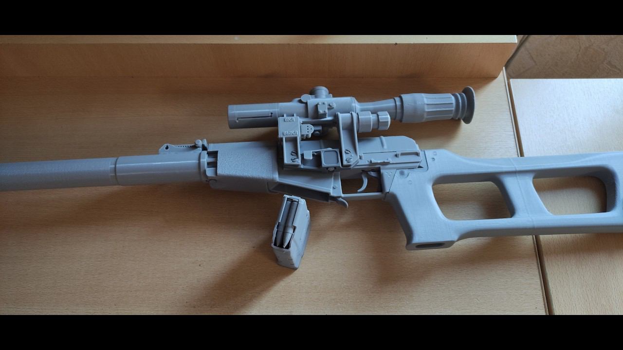 ВСС на 3д принтере / игрушечный Винторез