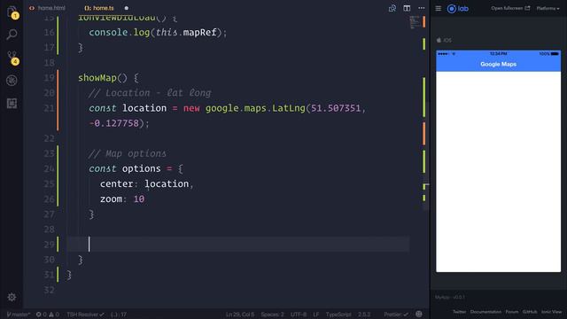 Ionic 3: Google Maps SDK смотреть онлайн