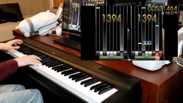 I play osu! mania using a piano | Feint - Tower Of Heaven смотреть онлайн