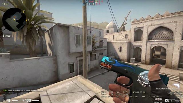 Counter strike : Global Offensive, Glock-18 | Bunsen Burner(Minimal Wear) Skin showcase, gameplay. смотреть онлайн