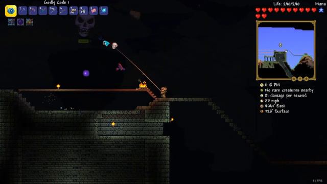 Terraria - Code 1 Yoyo vs Expert Skeletron! (No buffs, 240HP) смотреть онлайн