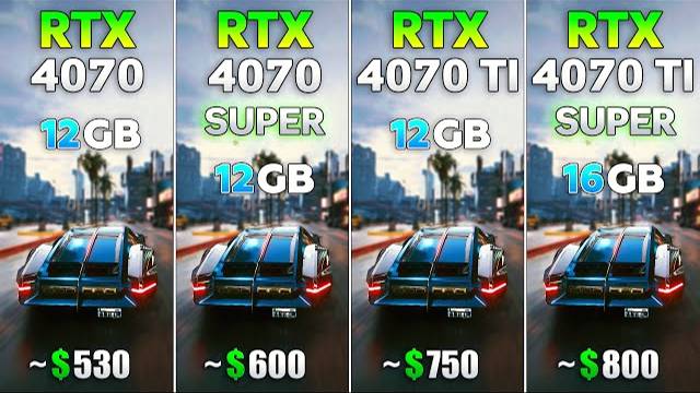 RTX 4070 vs RTX 4070 SUPER vs RTX 4070 Ti vs RTX 4070 Ti SUPER - Test in 8 Games смотреть онлайн