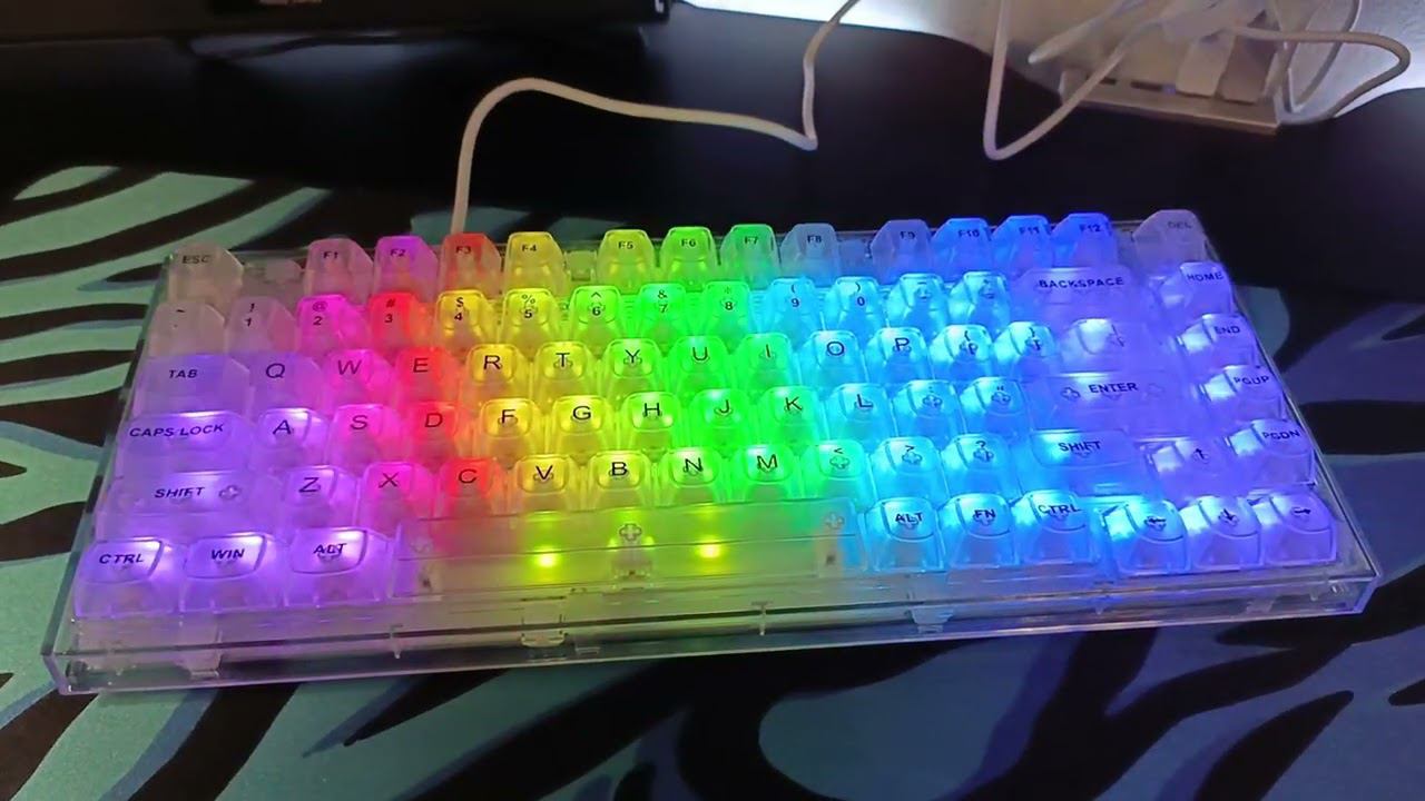 Обзор прозрачной механической клавиатуры YUNZII X75 смотреть онлайн