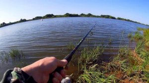 На ОКУ со СПИННИНГОМ! Щука откусила крючок!