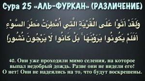 Сура 25 аль-Фуркан (арабские и русские титры) Мухаммад Люхайдан
