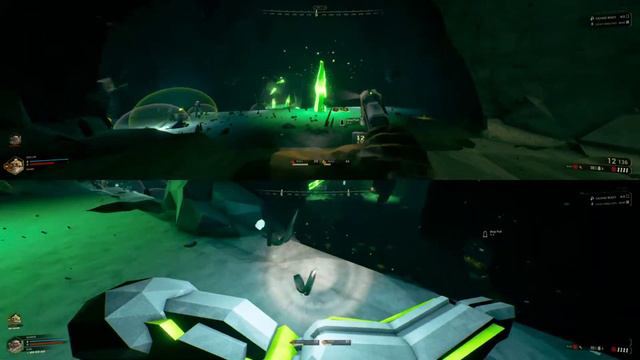 Deep Rock Galactic - 2 Player Split-screen Coop - Burning Path Salvage Operation смотреть онлайн