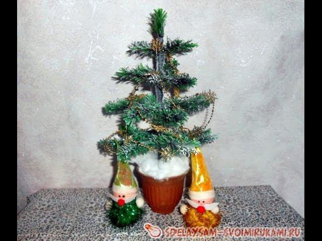 Елочка из пластиковых бутылок своими руками смотреть онлайн