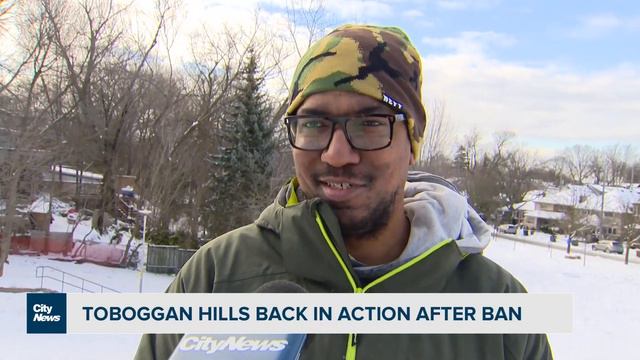 Toronto toboggan hills are busy again after ban lifted last week смотреть онлайн