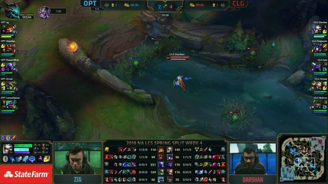 OPT vs. CLG - Week 4 Day 1 | NA LCS Spring Split | OpTic Gaming vs. Counter Logic Gaming (2018) смотреть онлайн