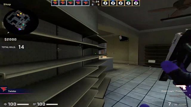 CSGO POV FaZe Twistzz (33/17) vs Evil Geniuses (mirage) @ IEM Dallas 2023 / May 29, 2023 смотреть онлайн