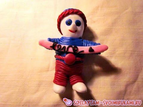 Необычный снеговик из полимерной глины смотреть онлайн