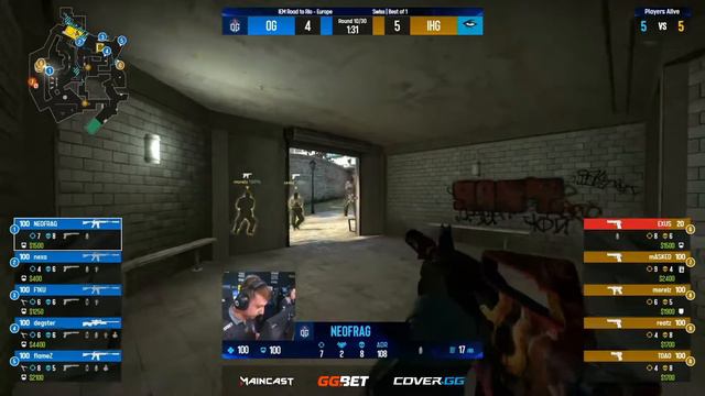 OG vs Illuminar | Map 1 Overpass | IEM Road to Rio 2022 Europe RMR B смотреть онлайн