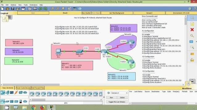 How to Configure IPv4 Directly Attached Static Routes in CISCO Packet Tracer смотреть онлайн