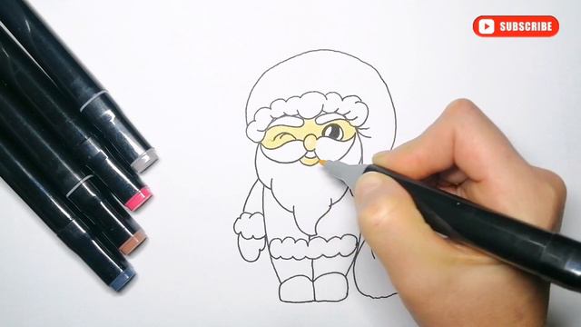 JAK NARYSOWAĆ ŚWIĘTEGO MIKOŁAJA, ŁATWO , KROK PO KROKU, DLA DZIECI, смотреть онлайн