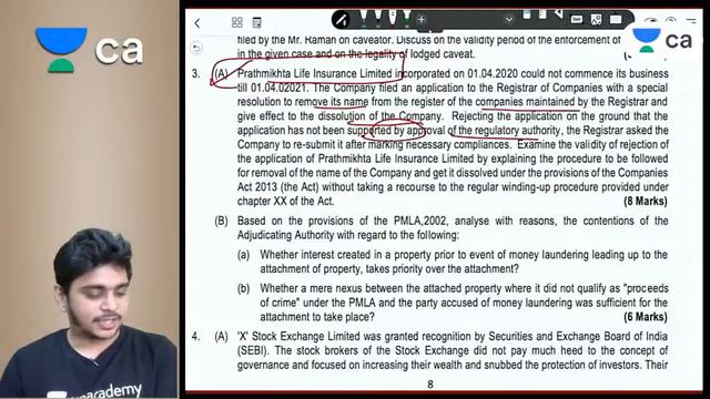Let's solve | Law Mock, Paper | 2nd Series | Part-2 | Target May 21 | CA Final | Abhishek Bansal смотреть онлайн