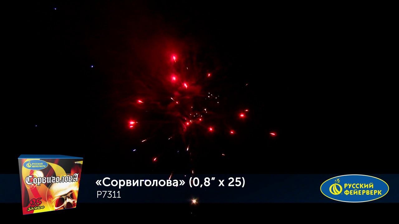 Р7311 Салют "Сорвиголова" (0,8"х25) МОДУЛЬ Новый эффект 1/16/1 смотреть онлайн