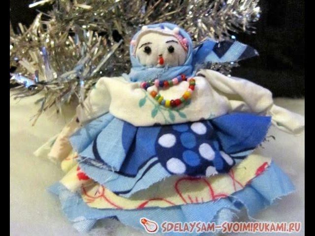Тряпичная кукла Снегурочка смотреть онлайн