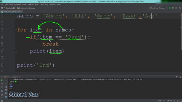 22.Python tutorial Loop for use Break and Continue смотреть онлайн