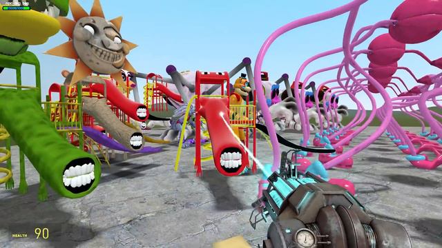 ALL POPPY PLAYTIME AMALGAMATIONS VS ALL FNAF SECURITY BREACH AMALGAMATIONS In Garry's Mod!