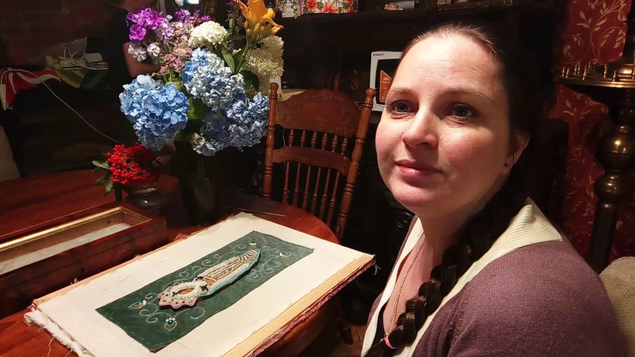 ВЫШИВКА ПО БАРХАТУ. Hand embroidery of icons with pearls and beads.