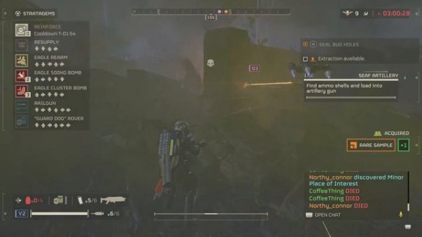 Hellfivers 2 Helldive Difficulty Holes but 380mm barrage and eagle kills us all