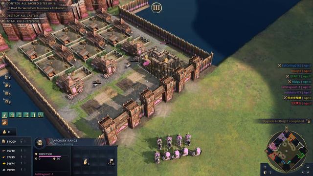 Age Of Empires 4 - 4v4 CBA LARGE CASTLE ASSAULT | Multiplayer Gameplay